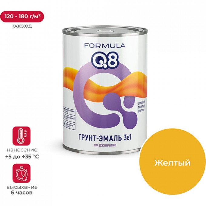 Грунт-эмаль по ржавчине ПРЕСТИЖ FORMULA Q8 52027